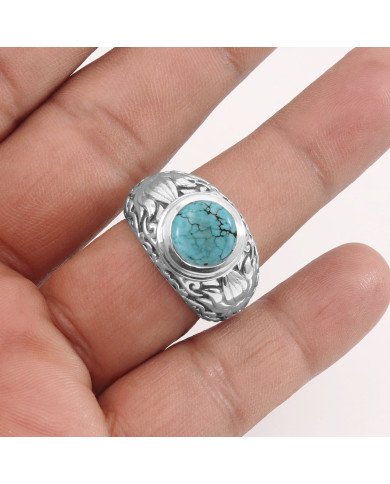 Turquoise Ring 925 Sterling Silver Turquoise Ring