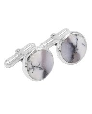 925 Sterling Silver Cufflinks Dendrite Opal Cufflink for Men