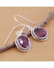 Amethyst Earring 925 Sterling Silver Earring 10x12 mm Amethyst Earrings