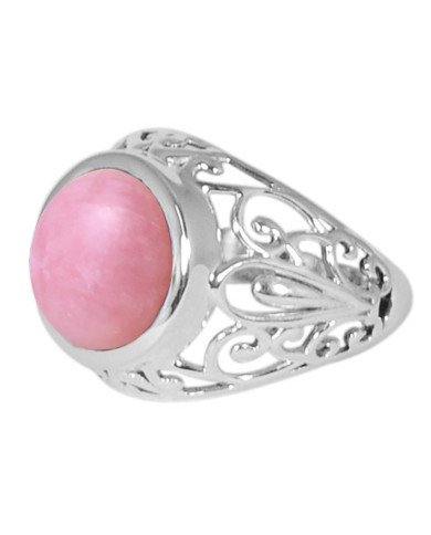 Pink Opal Ring 925 Sterling Silver Ring Unisex Ring