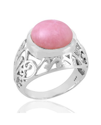 Pink Opal Ring 925 Sterling Silver Ring Unisex Ring