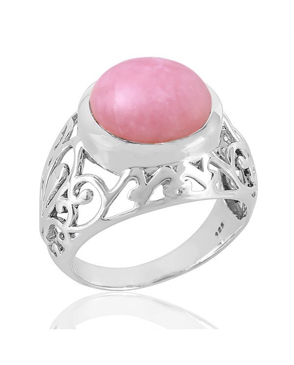 Pink Opal Ring 925 Sterling Silver Ring Unisex Ring