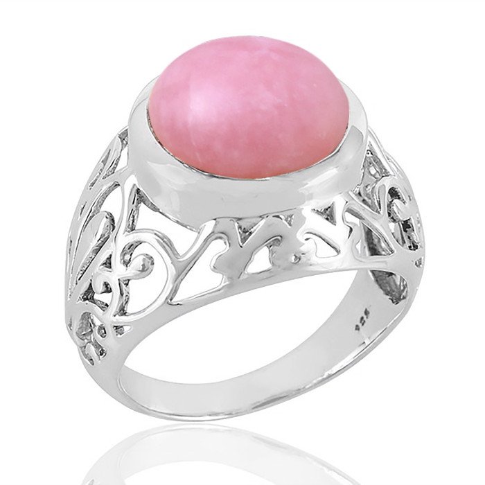 Pink Opal Ring 925 Sterling Silver Ring Unisex Ring