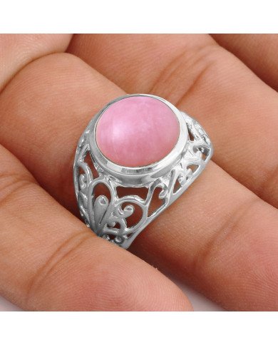 Pink Opal Ring 925 Sterling Silver Ring Unisex Ring