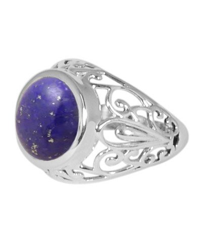 Natural Lapis Lazuli Ring 925 Sterling Silver Ring Statement Ring