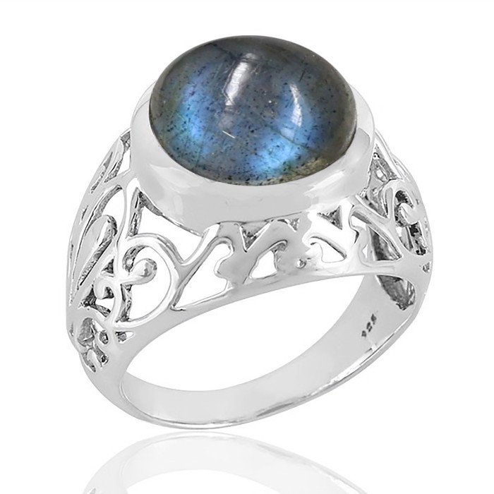 925 sterling silver ring Rainbow Moonstone ring engagement ring