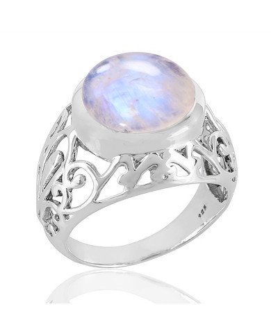 Sterling Silver June Birthstone Moonstone Ring
