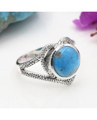 925 Sterling Silver Ring Arizona Turquoise Ring Cocktail Ring