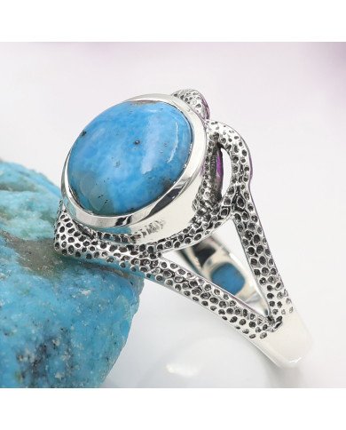 925 Sterling Silver Ring Arizona Turquoise Ring Cocktail Ring