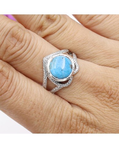 925 Sterling Silver Ring Arizona Turquoise Ring Cocktail Ring