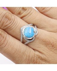 925 Sterling Silver Ring Arizona Turquoise Ring Cocktail Ring