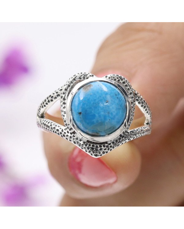 925 Sterling Silver Ring Arizona Turquoise Ring Cocktail Ring