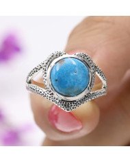 925 Sterling Silver Ring Arizona Turquoise Ring Cocktail Ring