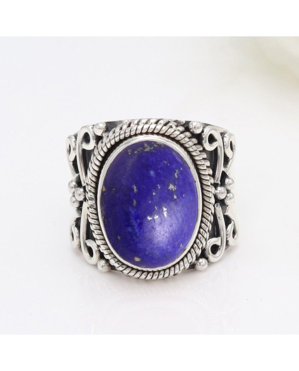 Lapis Lazuli Ring 925 Sterling Silver Ring Handcrafted Silver Ring