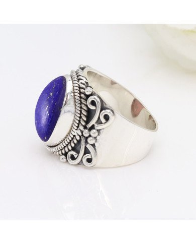 Lapis Lazuli Ring 925 Sterling Silver Ring Handcrafted Silver Ring