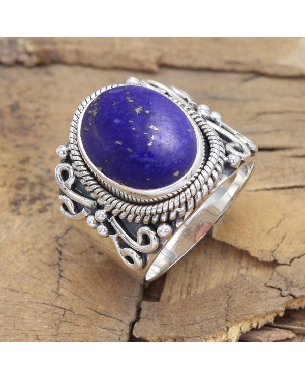 Lapis Lazuli Ring 925 Sterling Silver Ring Handcrafted Silver Ring