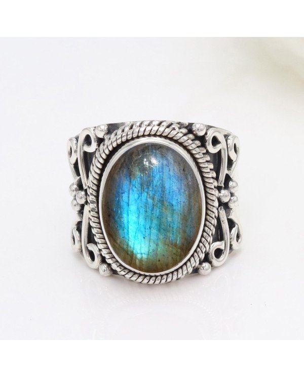 Sterling Silver Gemstone Labradorite Ring