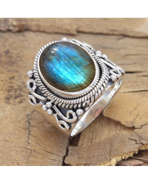Sterling Silver Gemstone Labradorite Ring