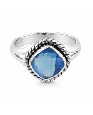 Blue Quartz Sterling Silver Handcrafted Ring