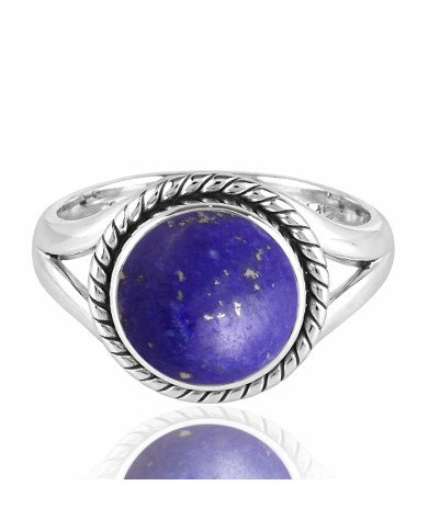 Sterling Silver Natural Lapis Lazuli Ring