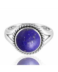 Sterling Silver Natural Lapis Lazuli Ring