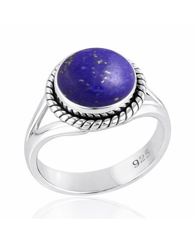 Sterling Silver Natural Lapis Lazuli Ring