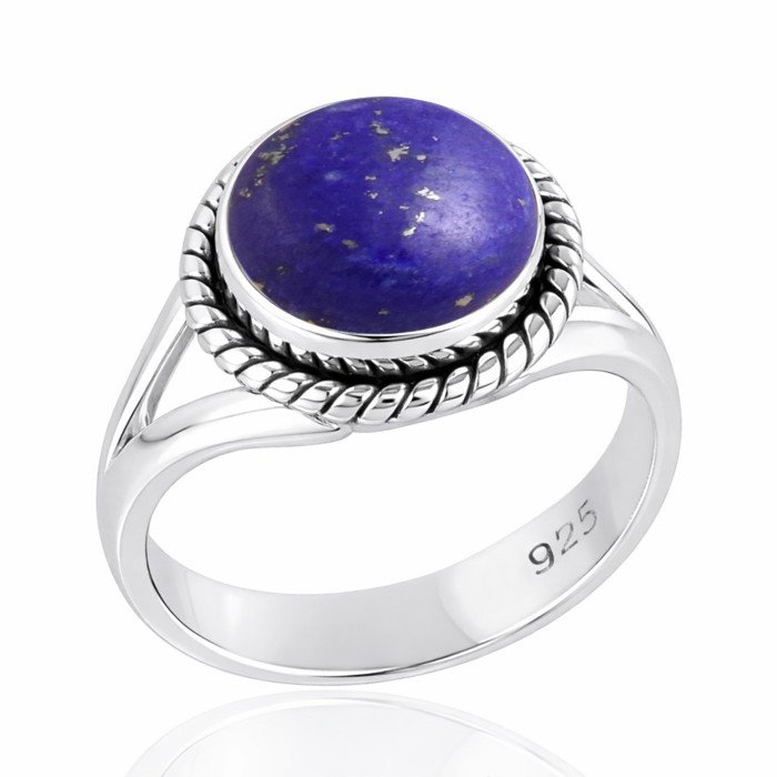 Sterling Silver Natural Lapis Lazuli Ring