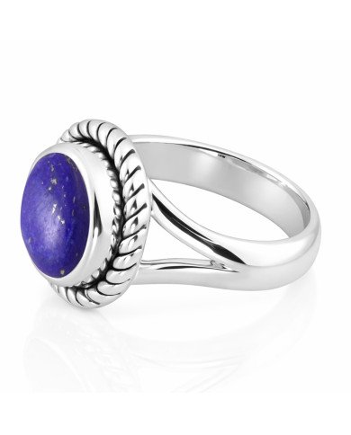 Sterling Silver Natural Lapis Lazuli Ring