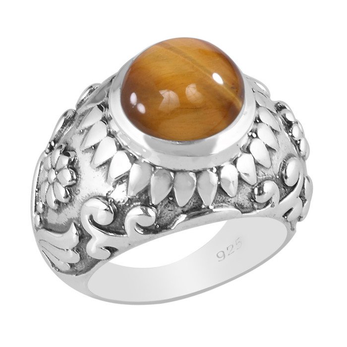 Tiger Eye Ring 925 Sterling Silver Ring Men’s Silver Ring