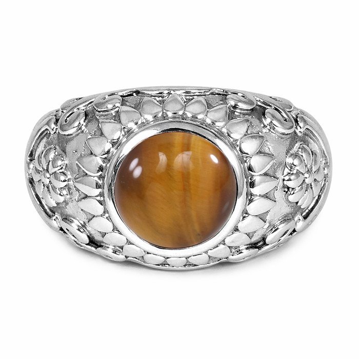 Tiger Eye Ring 925 Sterling Silver Ring Men’s Silver Ring