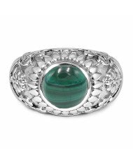 Sterling Silver Malachite Ring For Women