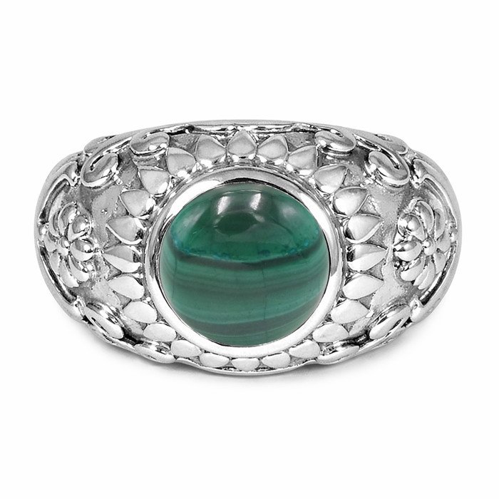 Sterling Silver Malachite Ring For Women