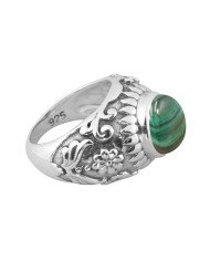 Sterling Silver Malachite Ring For Women