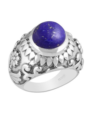 Sterling Silver Lapis Lazuli Designer Silver Women Ring