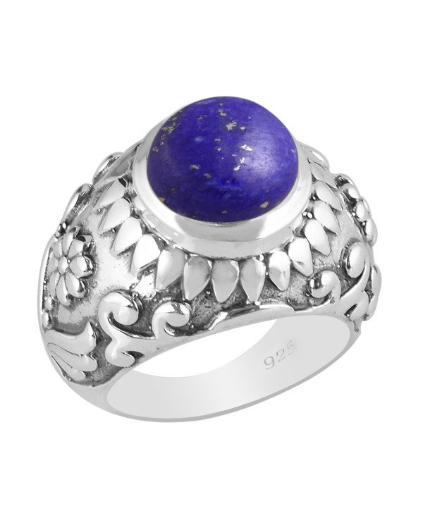 Sterling Silver Lapis Lazuli Designer Silver Women Ring