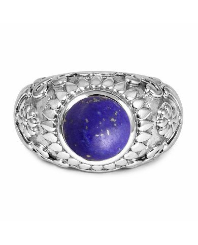 Sterling Silver Lapis Lazuli Designer Silver Women Ring
