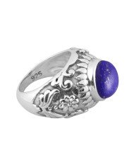 Sterling Silver Lapis Lazuli Designer Silver Women Ring
