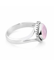 Rose Quartz Sterling Silver Handcrafted Ring