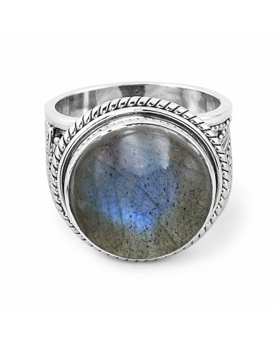 Sterling Silver Natural Labradorite Ring