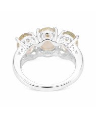 Green Amethyst Ring Anniversary Ring 925 Sterling Silver Ring