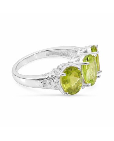 Natural Peridot Ring Anniversary Ring 925 sterling silver ring