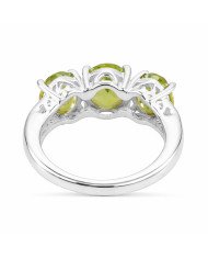 Natural Peridot Ring Anniversary Ring 925 sterling silver ring