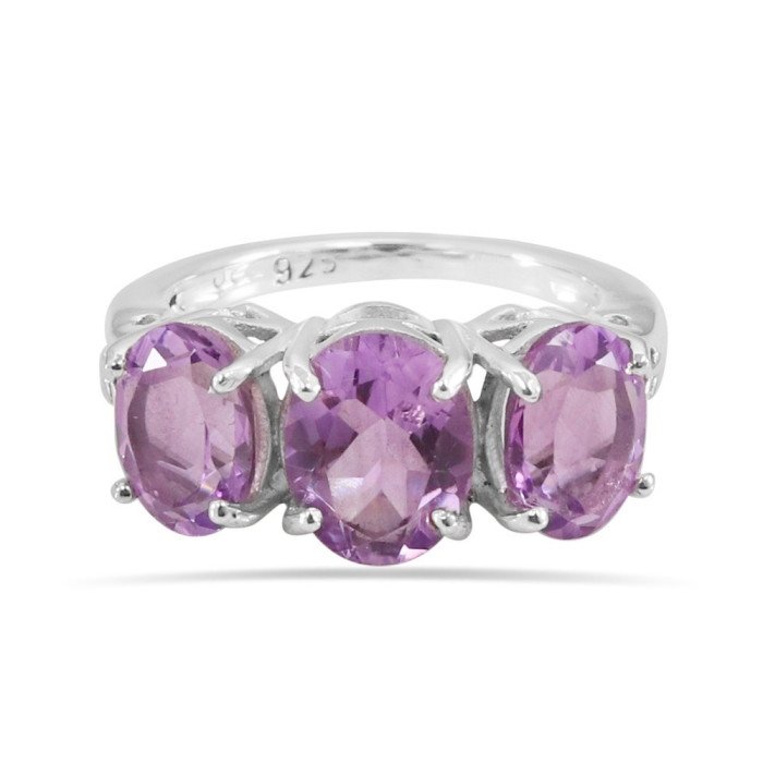 Zambian Amethyst Ring Anniversary Ring 925 sterling silver ring