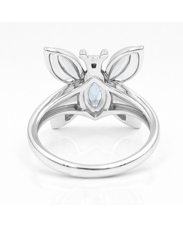Moonstone Sterling Silver Butterfly design June Birthstone Ring