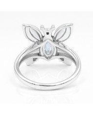 Moonstone Sterling Silver Butterfly design June Birthstone Ring