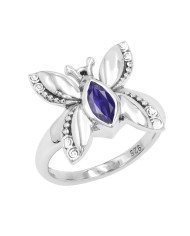 Iolite Ring 925 Sterling Silver Ring Butterfly Design Ring