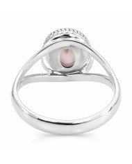 Rose Quartz Ring 925 Sterling Silver Ring Classic Solitaire Ring