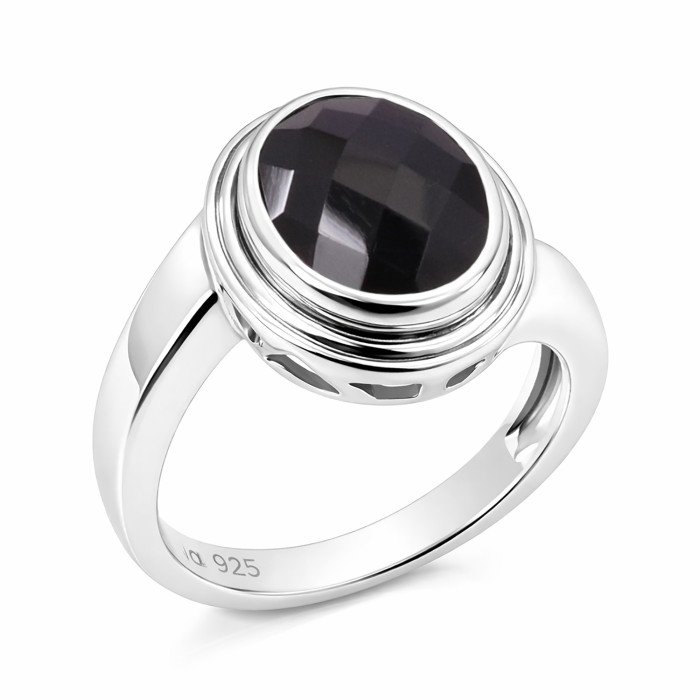 Sterling Silver Handcrafted Black Onyx Gemstone Ring