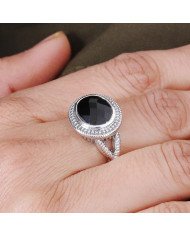 Black Onyx Gemstone Ring Handcrafted Ring 925 Sterling Silver Ring