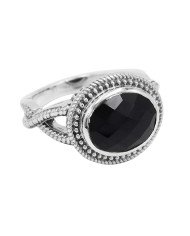 Black Onyx Gemstone Ring Handcrafted Ring 925 Sterling Silver Ring